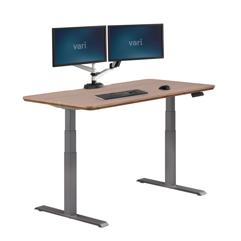 Electric Standing Desk 60x30 walnut in raised position image number null